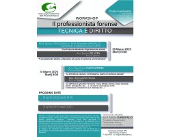 Workshop “TECNICA E DIRITTO” DEL PROFESSIONISTA FORENSE